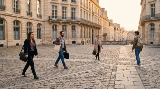 Illustration symbolique d'un carrefour de chemins représentant les différents statuts professionnels face au choix d'une formation en France